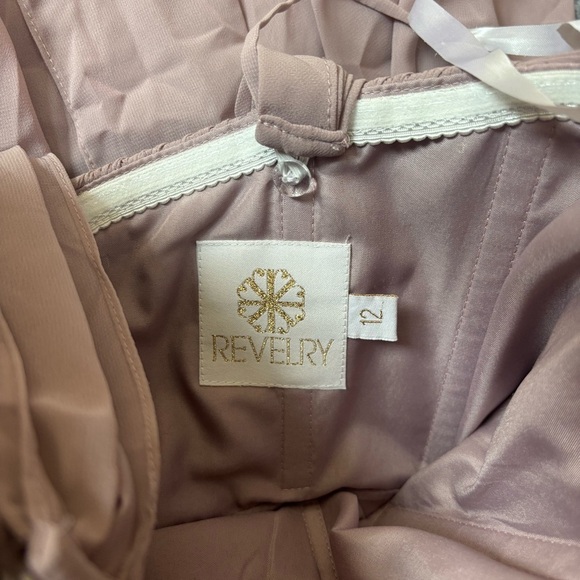 NWT Revelry Kennedy Chiffon Convertible Maxi Dress In Mauve 46” Length Size 12 - Picture 9 of 12